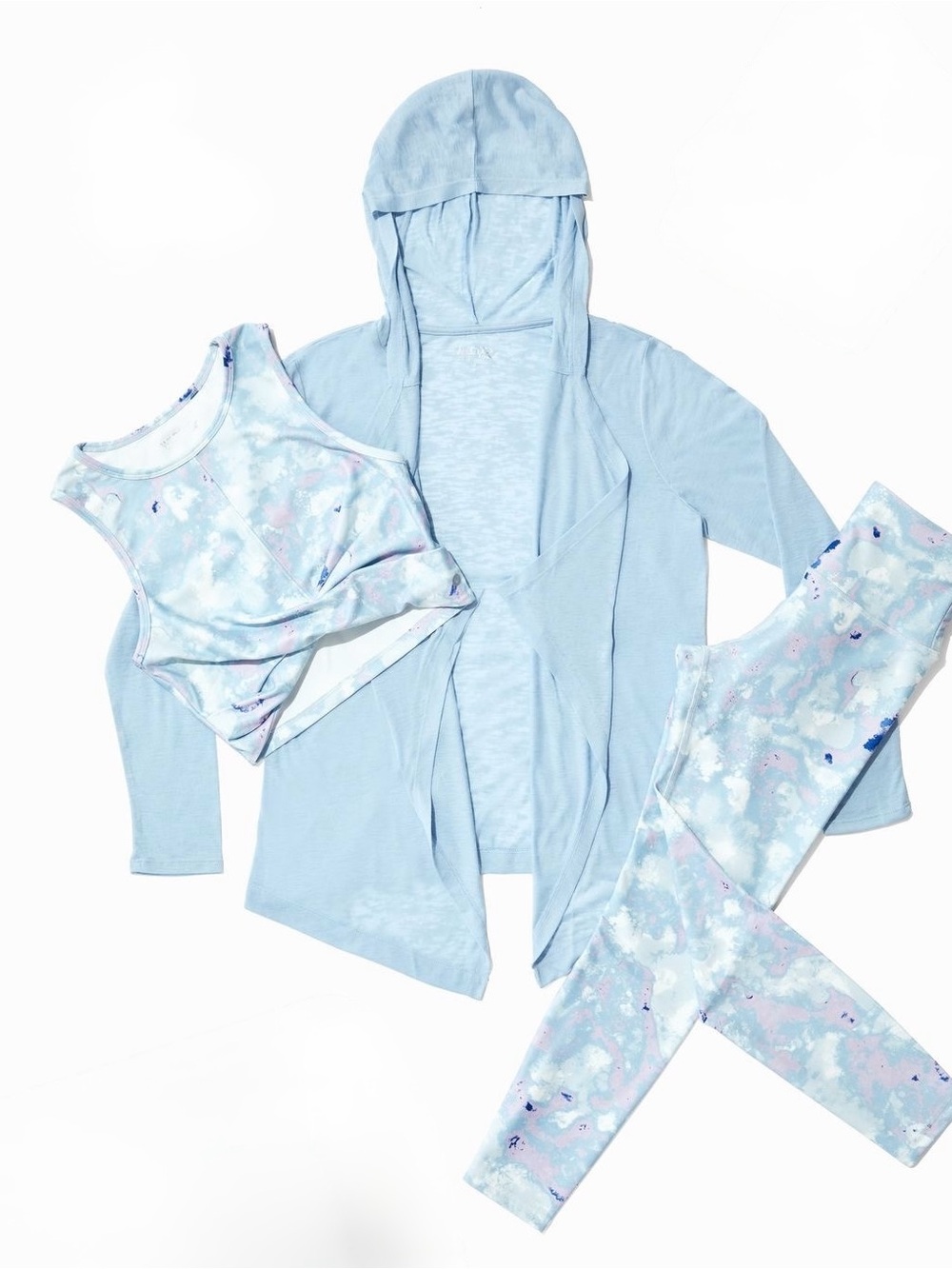 Wildfox Light Blue & Pastel Print Leggings Set